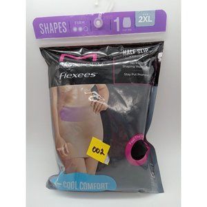 Maidenform Flexees Cool Comfort Half Slip Firm Size 2XL Black Shapewear